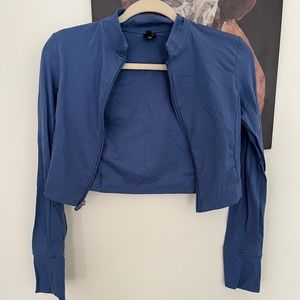 Blue Cropped Jacket